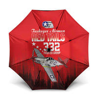 Tuskegee Airmen Red Tails Umbrella 332nd Fighter Group WWII Tribute Red Style - Wonder Print Shop