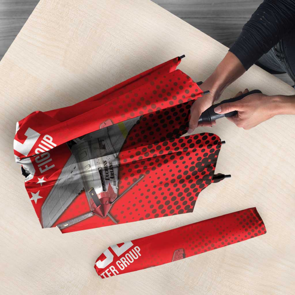 Tuskegee Airmen Red Tails Umbrella 332nd Fighter Group WWII Tribute Red Style - Wonder Print Shop