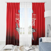 Tuskegee Airmen Red Tails Window Curtain 332nd Fighter Group WWII Tribute Red Style - Wonder Print Shop