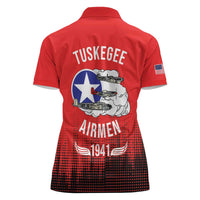 Tuskegee Airmen Red Tails Women Polo Shirt 332nd Fighter Group WWII Tribute Red Style - Wonder Print Shop