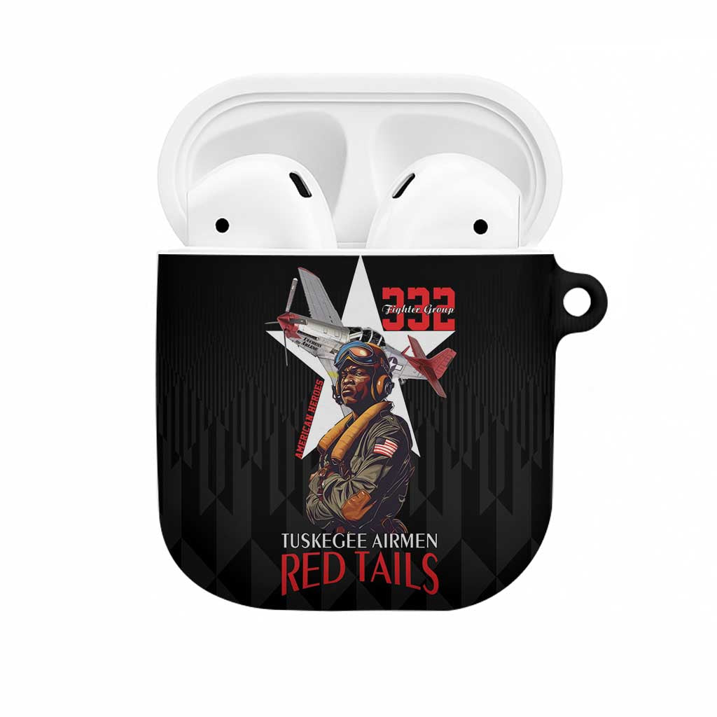 Tuskegee Airmen Red Tails AirPods Case African American Pilots Heritage Black Style - Wonder Print Shop