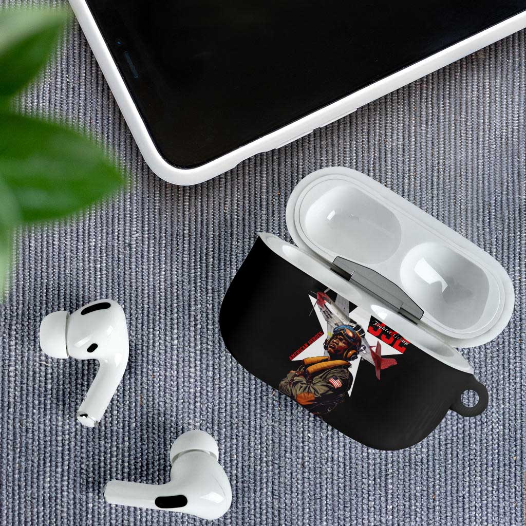 Tuskegee Airmen Red Tails AirPods Case African American Pilots Heritage Black Style - Wonder Print Shop