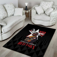 Tuskegee Airmen Red Tails Area Rug African American Pilots Heritage Black Style - Wonder Print Shop