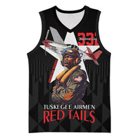Tuskegee Airmen Red Tails Basketball Jersey African American Pilots Heritage Black Style - Wonder Print Shop