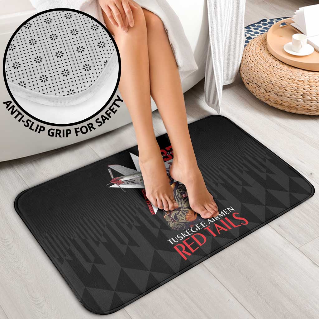 Tuskegee Airmen Red Tails Bathroom Set African American Pilots Heritage Black Style - Wonder Print Shop