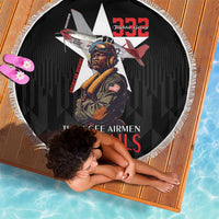 Tuskegee Airmen Red Tails Beach Blanket African American Pilots Heritage Black Style - Wonder Print Shop