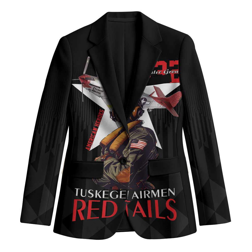 Tuskegee Airmen Red Tails Blazer African American Pilots Heritage Black Style - Wonder Print Shop