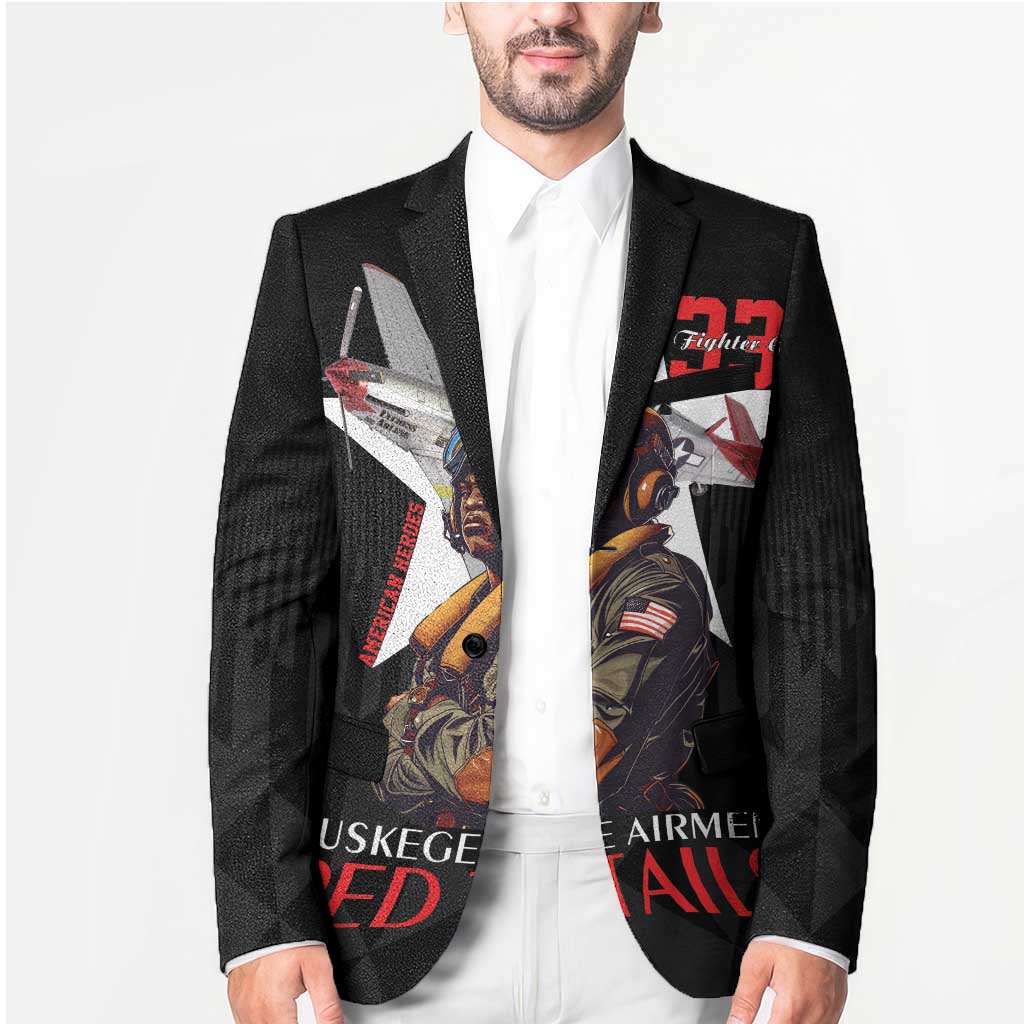 Tuskegee Airmen Red Tails Blazer African American Pilots Heritage Black Style - Wonder Print Shop