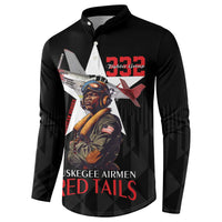 Tuskegee Airmen Red Tails Button Sweatshirt African American Pilots Heritage Black Style - Wonder Print Shop