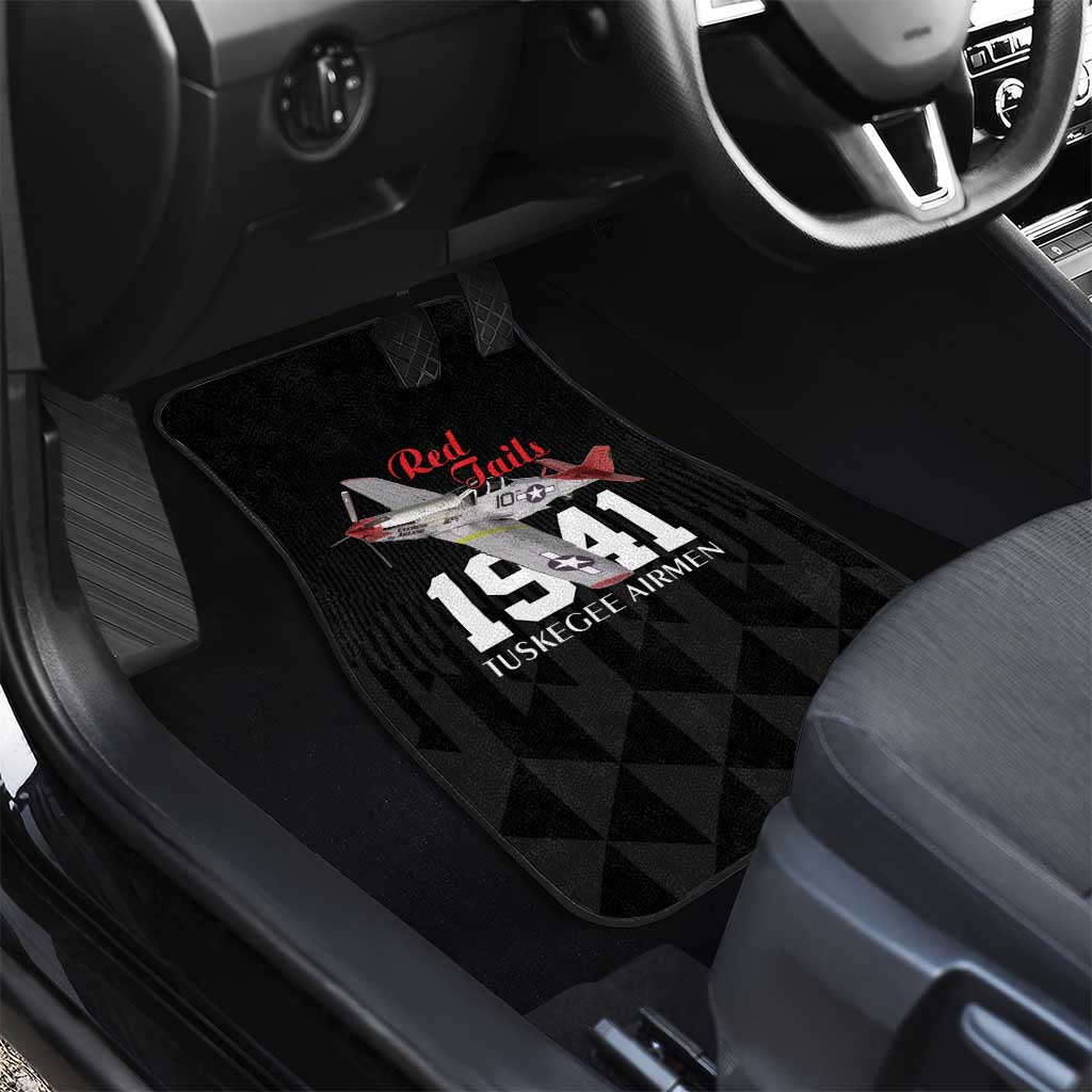 Tuskegee Airmen Red Tails Car Mats African American Pilots Heritage Black Style - Wonder Print Shop