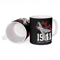 Tuskegee Airmen Red Tails Ceramic Mug African American Pilots Heritage Black Style - Wonder Print Shop