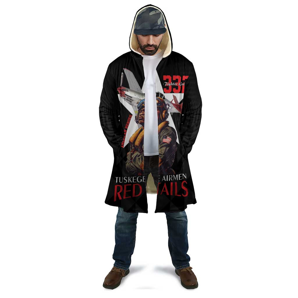 Tuskegee Airmen Red Tails Cloak African American Pilots Heritage Black Style - Wonder Print Shop