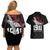 Tuskegee Airmen Red Tails Couples Matching Off Shoulder Short Dress and Hawaiian Shirt African American Pilots Heritage Black Style - Wonder Print Shop