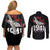 Tuskegee Airmen Red Tails Couples Matching Off Shoulder Short Dress and Long Sleeve Button Shirt African American Pilots Heritage Black Style - Wonder Print Shop