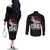 Tuskegee Airmen Red Tails Couples Matching Off The Shoulder Long Sleeve Dress and Long Sleeve Button Shirt African American Pilots Heritage Black Style - Wonder Print Shop