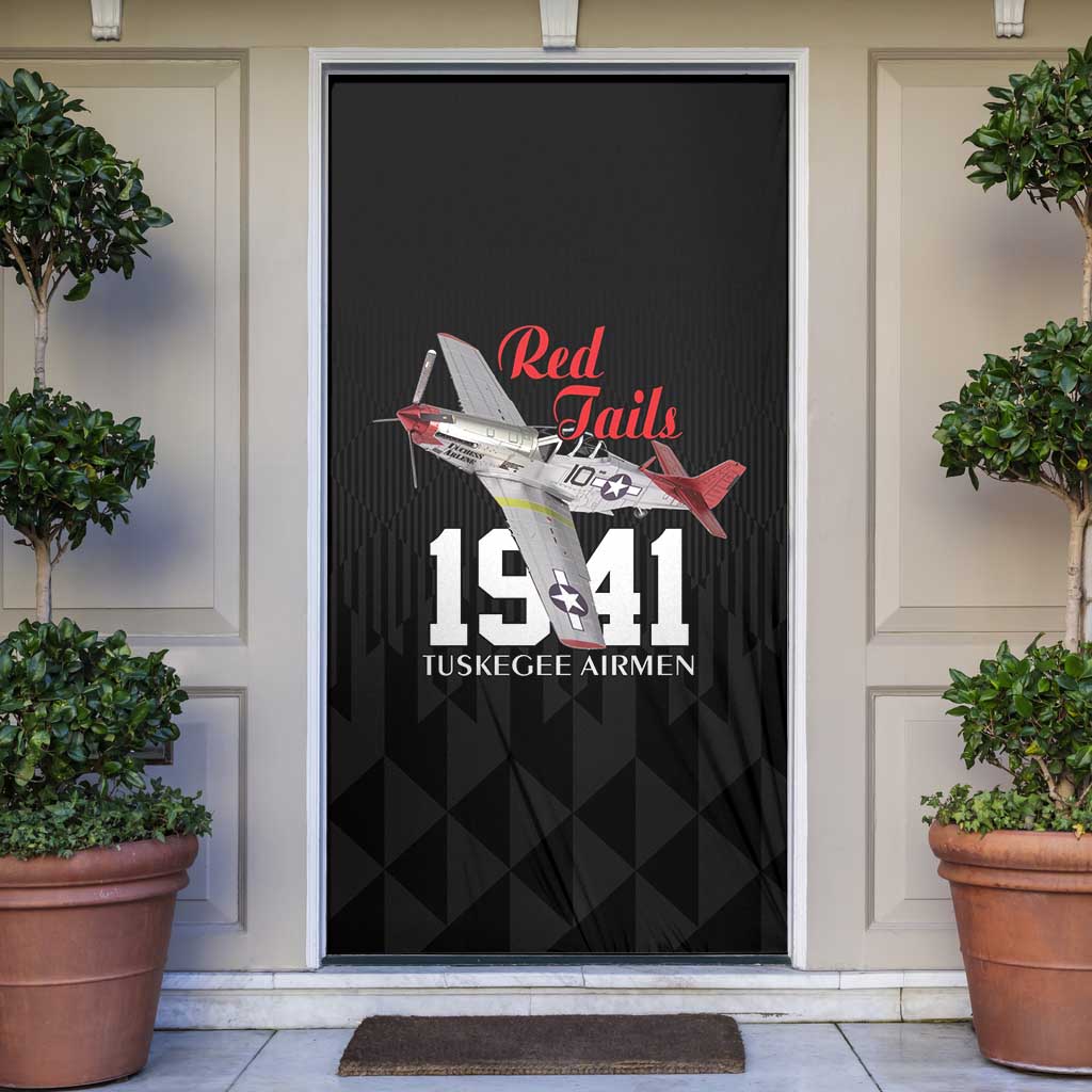Tuskegee Airmen Red Tails Door Cover African American Pilots Heritage Black Style - Wonder Print Shop