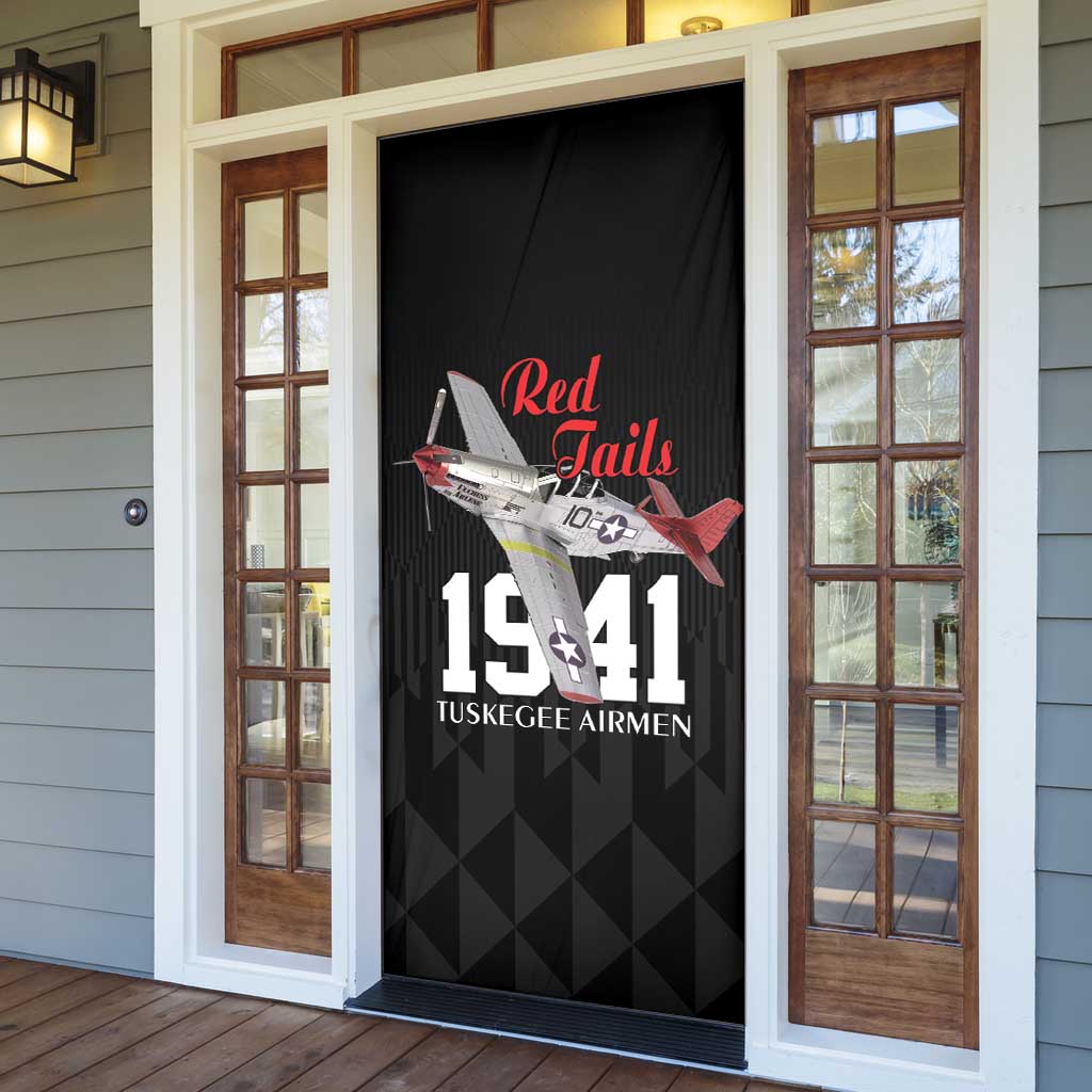 Tuskegee Airmen Red Tails Door Cover African American Pilots Heritage Black Style - Wonder Print Shop