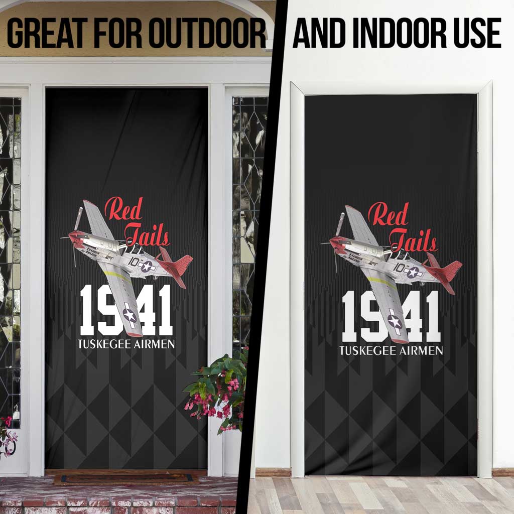 Tuskegee Airmen Red Tails Door Cover African American Pilots Heritage Black Style - Wonder Print Shop