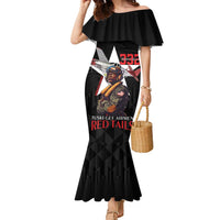 Tuskegee Airmen Red Tails Family Matching Mermaid Dress and Hawaiian Shirt African American Pilots Heritage Black Style - Wonder Print Shop