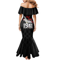 Tuskegee Airmen Red Tails Family Matching Mermaid Dress and Hawaiian Shirt African American Pilots Heritage Black Style - Wonder Print Shop