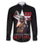 Tuskegee Airmen Red Tails Family Matching Off The Shoulder Long Sleeve Dress and Hawaiian Shirt African American Pilots Heritage Black Style - Wonder Print Shop