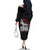 Tuskegee Airmen Red Tails Family Matching Off The Shoulder Long Sleeve Dress and Hawaiian Shirt African American Pilots Heritage Black Style - Wonder Print Shop
