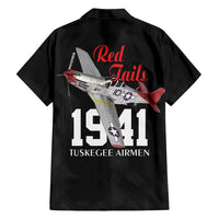 Tuskegee Airmen Red Tails Family Matching Puletasi and Hawaiian Shirt African American Pilots Heritage Black Style - Wonder Print Shop