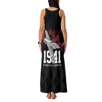 Tuskegee Airmen Red Tails Family Matching Tank Maxi Dress and Hawaiian Shirt African American Pilots Heritage Black Style - Wonder Print Shop