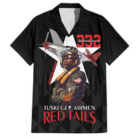 Tuskegee Airmen Red Tails Hawaiian Shirt African American Pilots Heritage Black Style - Wonder Print Shop