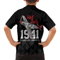 Tuskegee Airmen Red Tails Hawaiian Shirt African American Pilots Heritage Black Style - Wonder Print Shop