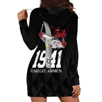 Tuskegee Airmen Red Tails Hoodie Dress African American Pilots Heritage Black Style - Wonder Print Shop