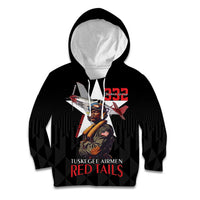 Tuskegee Airmen Red Tails Kid Hoodie African American Pilots Heritage Black Style - Wonder Print Shop