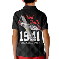 Tuskegee Airmen Red Tails Kid Polo Shirt African American Pilots Heritage Black Style - Wonder Print Shop