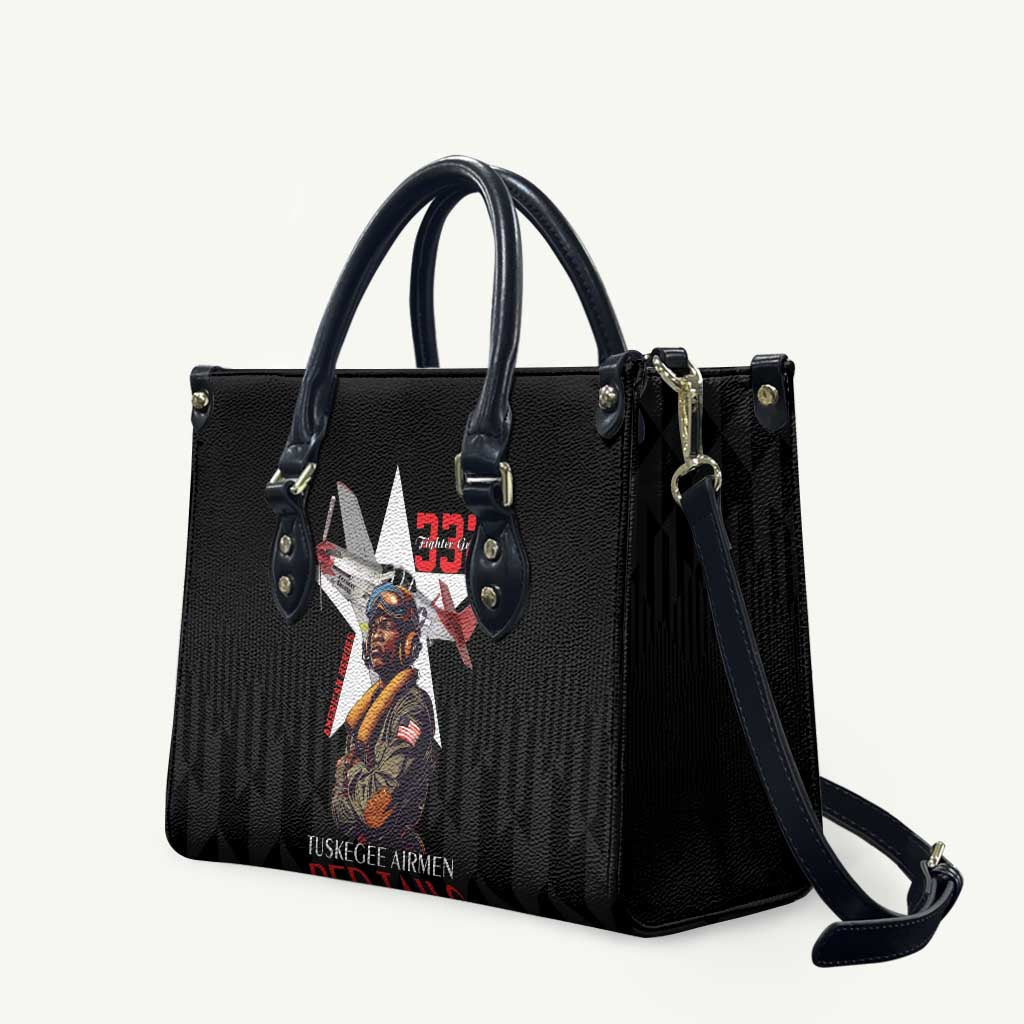 Tuskegee Airmen Red Tails Leather Bag African American Pilots Heritage Black Style - Wonder Print Shop