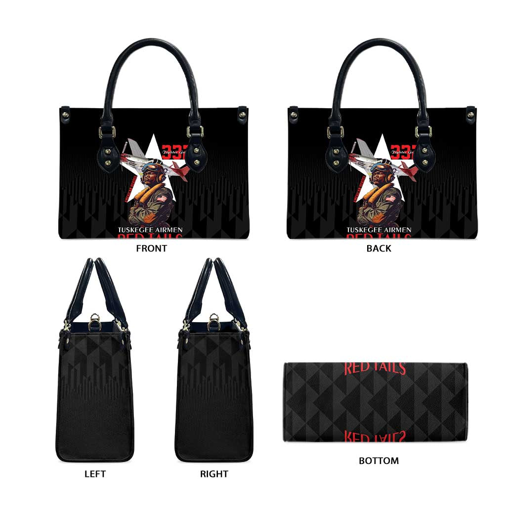 Tuskegee Airmen Red Tails Leather Bag African American Pilots Heritage Black Style - Wonder Print Shop