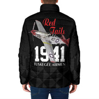 Tuskegee Airmen Red Tails Padded Jacket African American Pilots Heritage Black Style - Wonder Print Shop