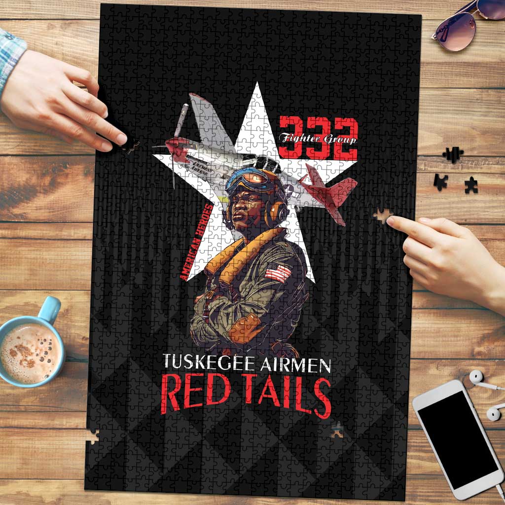 Tuskegee Airmen Red Tails Puzzle African American Pilots Heritage Black Style - Wonder Print Shop