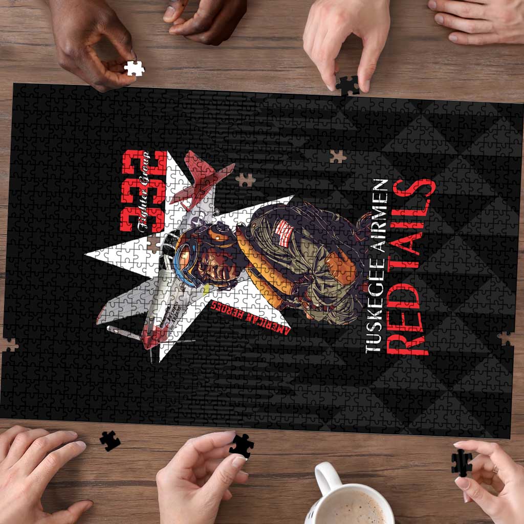Tuskegee Airmen Red Tails Puzzle African American Pilots Heritage Black Style - Wonder Print Shop