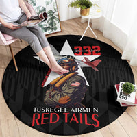 Tuskegee Airmen Red Tails Round Carpet African American Pilots Heritage Black Style - Wonder Print Shop