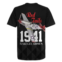 Tuskegee Airmen Red Tails Rugby Jersey African American Pilots Heritage Black Style - Wonder Print Shop