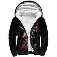 Tuskegee Airmen Red Tails Sherpa Hoodie African American Pilots Heritage Black Style - Wonder Print Shop
