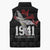 Tuskegee Airmen Red Tails Sleeveless Puffer Jacket African American Pilots Heritage Black Style - Wonder Print Shop