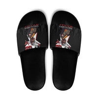 Tuskegee Airmen Red Tails Slide Sandals African American Pilots Heritage Black Style - Wonder Print Shop