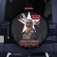 Tuskegee Airmen Red Tails Spare Tire Cover African American Pilots Heritage Black Style - Wonder Print Shop