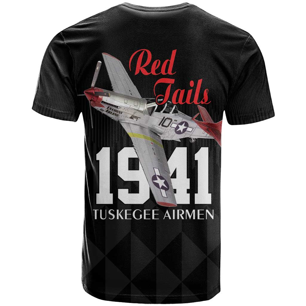 Tuskegee Airmen Red Tails T Shirt African American Pilots Heritage Black Style - Wonder Print Shop