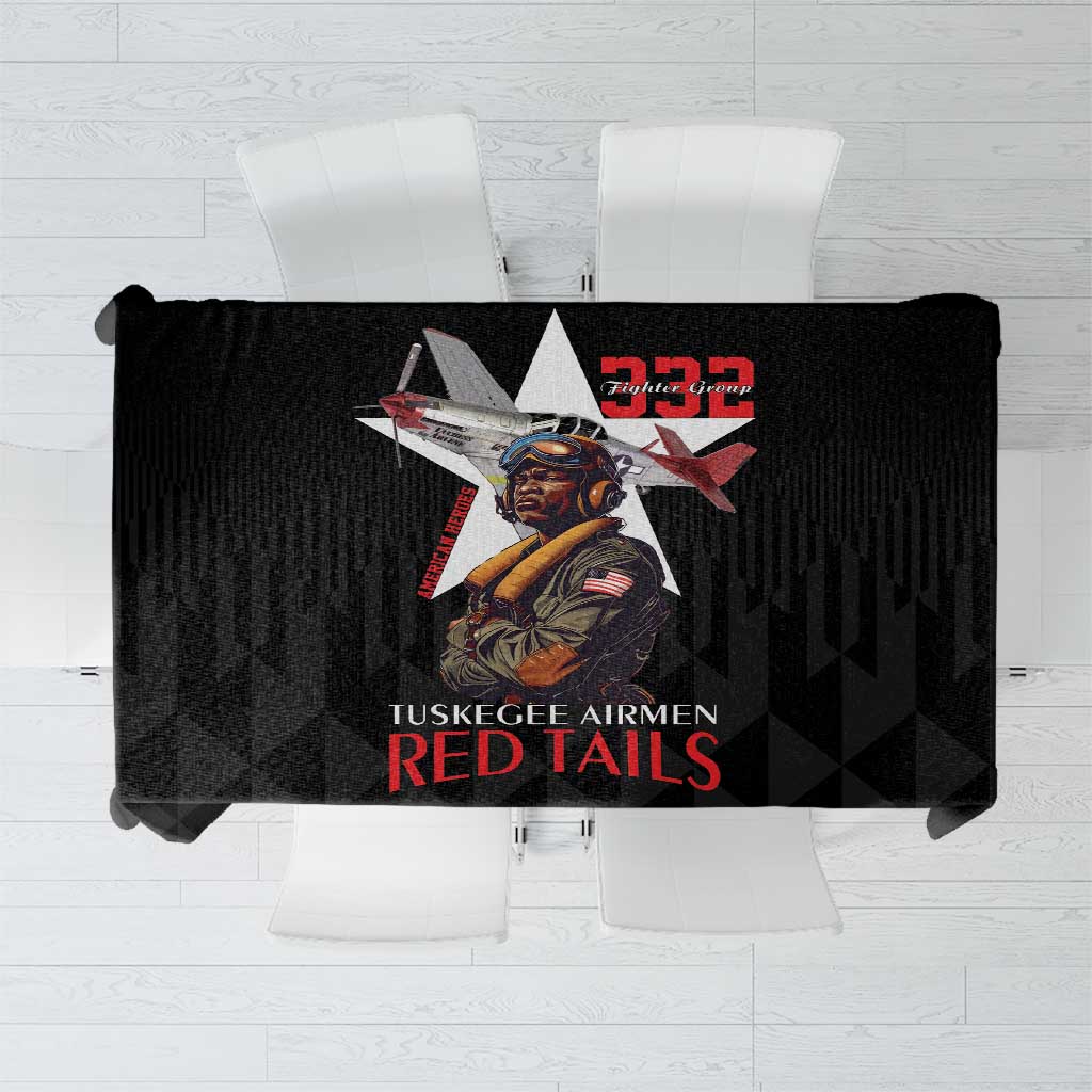 Tuskegee Airmen Red Tails Tablecloth African American Pilots Heritage Black Style - Wonder Print Shop