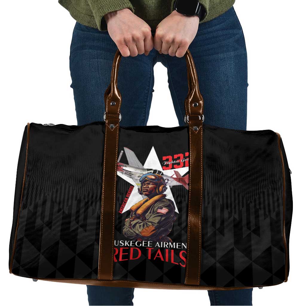 Tuskegee Airmen Red Tails Travel Bag African American Pilots Heritage Black Style - Wonder Print Shop