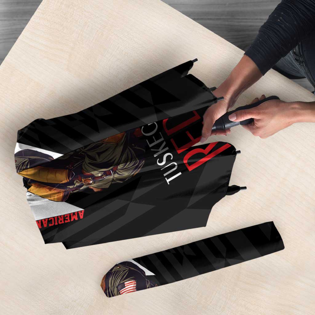 Tuskegee Airmen Red Tails Umbrella African American Pilots Heritage Black Style - Wonder Print Shop