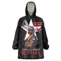 Tuskegee Airmen Red Tails Wearable Blanket Hoodie African American Pilots Heritage Black Style - Wonder Print Shop