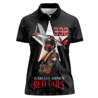 Tuskegee Airmen Red Tails Women Polo Shirt African American Pilots Heritage Black Style - Wonder Print Shop